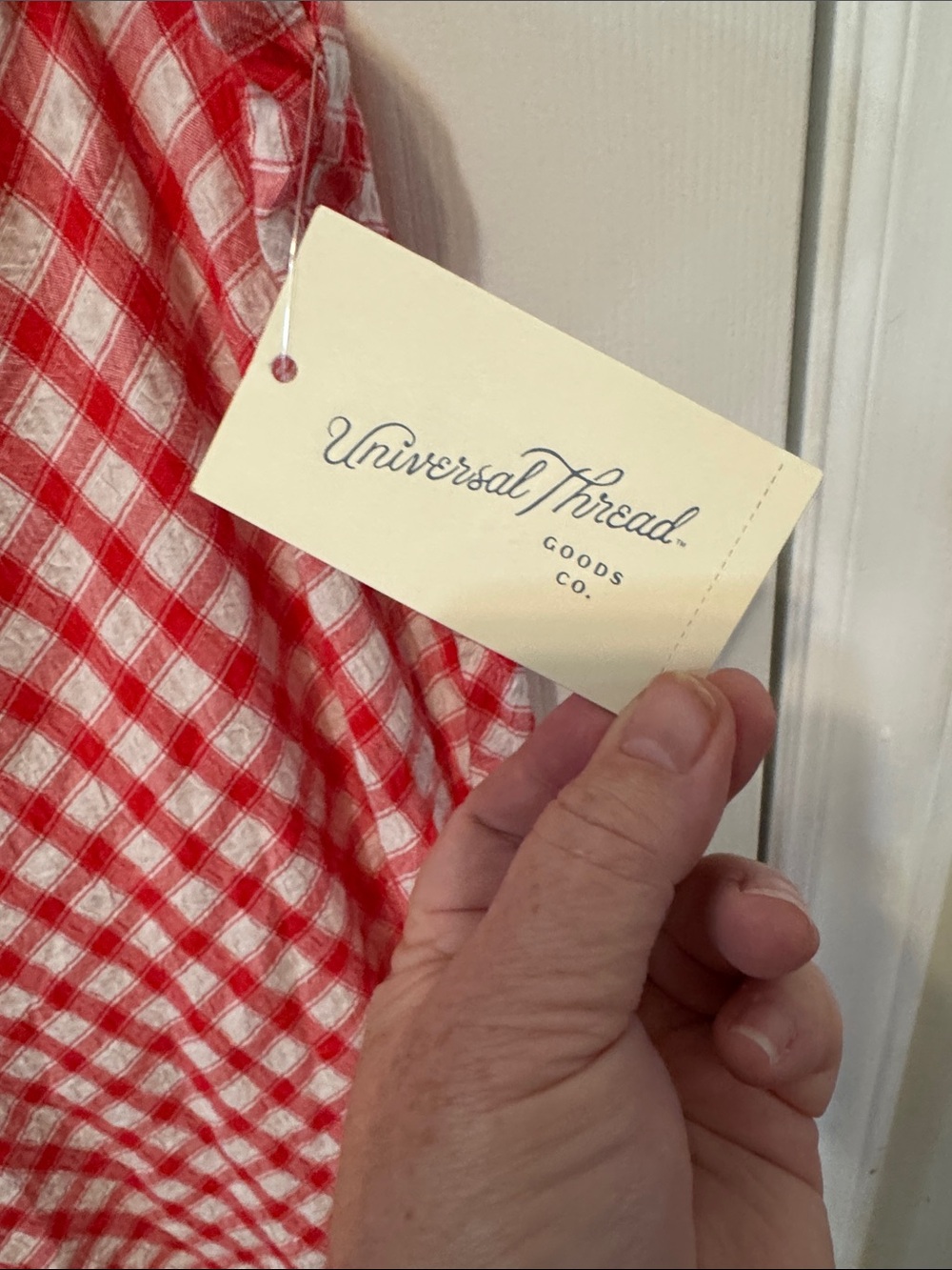 Universal Thread Red and White Gingham Maxi Skirt - Picture 2 of 5